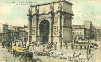 Marseille, Arc De Triomphe De La Porte DAix door French Photographer