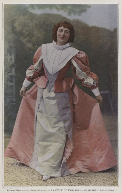 Mary Garden als Diane in La Fille de Tabarin door French Photographer