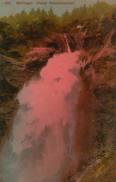 Meiringen - Oberer Reichenbachfall. Ansichtkaart verzonden in 1913 door French Photographer