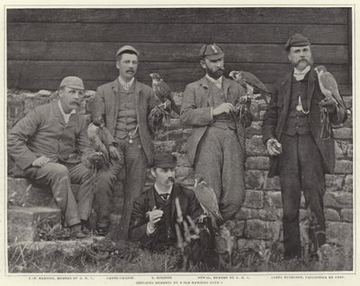 Leden van de Oude Valkenier Club door French Photographer