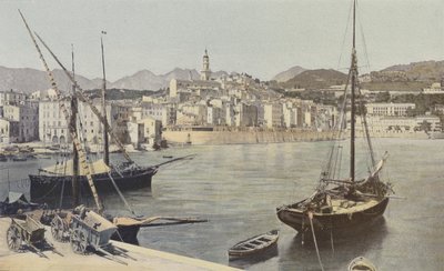 Menton, Haven en Oude Stad door French Photographer
