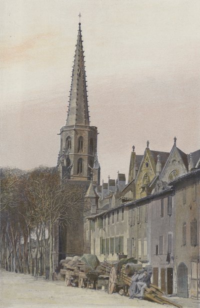 Mirepoix, Klokkentoren van de Kerk door French Photographer