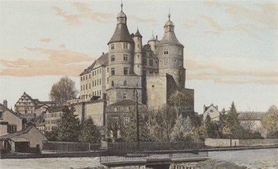 Montbéliard, uitzicht op het kasteel door French Photographer
