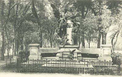 Monument van de fabelschrijver La Fontaine, Jardin du Luxembourg door French Photographer