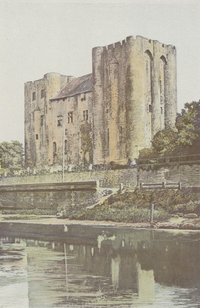 Niort, Kasteel, uitzicht vanaf de linkeroever van de Sevre-Niortaise door French Photographer