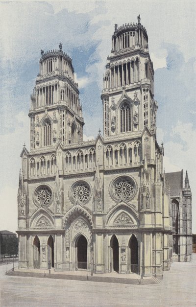Orleans, Kathedraal Sainte-Croix, Westelijke Facade door French Photographer