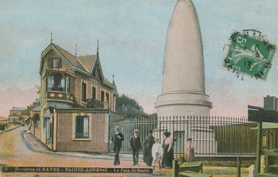 Pain de sucre (suikerbrood gedenkteken) in Sainte-Adresse nabij Le Havre. Mausoleum gebouwd ter nagedachtenis aan Charles Lefebvre-Desnouettes door French Photographer
