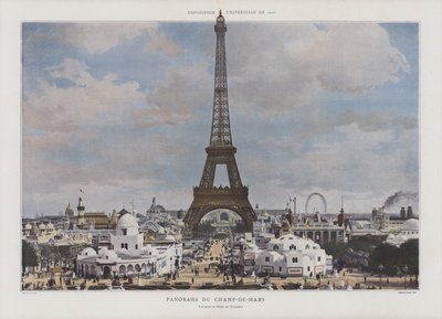 Panorama van het Champ de Mars tijdens de Exposition Universelle 1900, Parijs door French Photographer