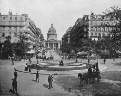 Parijs - La Place Medicis, La Rue Soufflot en het Pantheon door French Photographer