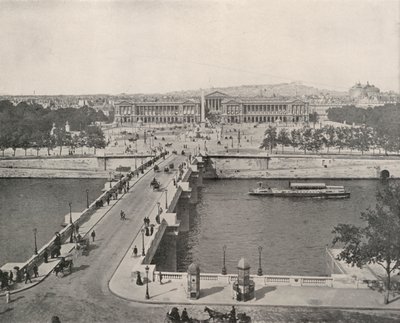 Parijs: Uitzicht op de Place de la Concorde, noordwaarts door French Photographer