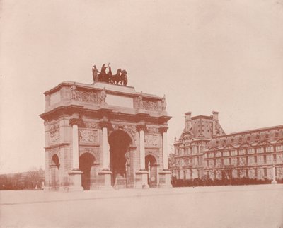 Parijs: Boog van de Carrousel (zw/w foto) door French Photographer