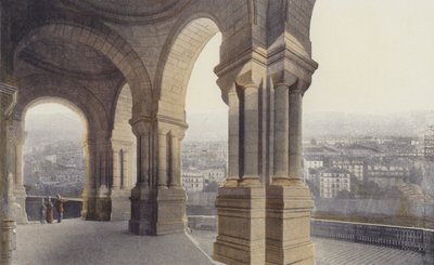 Parijs, basiliek van het Heilig Hart, portiek door French Photographer
