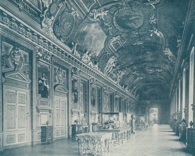 Parijs: Galerie van Apollo, Louvre Museum, noordwaarts door French Photographer