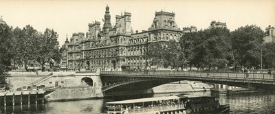 Parijs, Het Stadhuis en de Arcolebrug door French Photographer