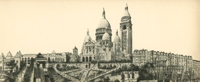 Parijs, De Basiliek van het Heilig Hart van Montmartre door French Photographer