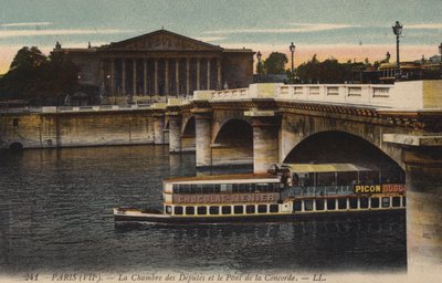 Parijs, De Kamer van Afgevaardigden en De Pont De La Concorde door French Photographer