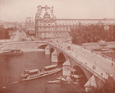 Parijs: De Pont Royal en het Louvre door French Photographer
