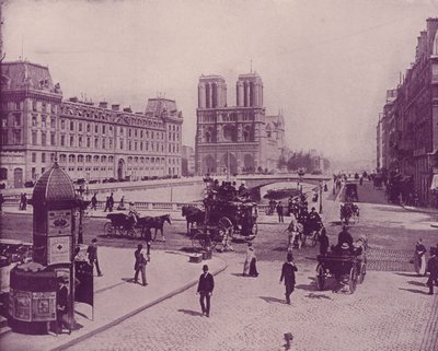 Parijs: De Pont St Michel en Notre Dame door French Photographer