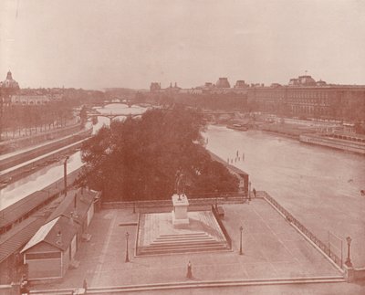 Parijs: Uitzicht naar het westen vanaf de Pont Neuf door French Photographer