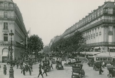 Perspectief van de Boulevard des Capucines door French Photographer