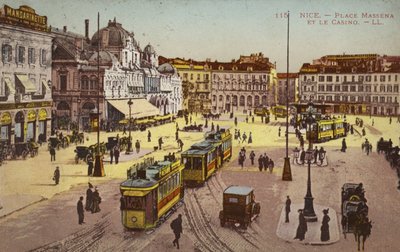 Place Massena en het Casino, Nice door French Photographer