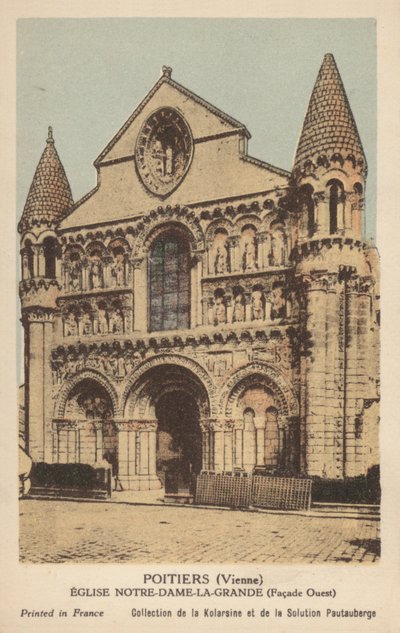Poitiers, Kerk Notre Dame La Grande door French Photographer