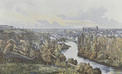 Poitiers, Algemeen uitzicht, vanaf de heuvels aan de linkeroever van de Clain door French Photographer