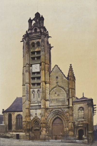 Pontoise, kerk Saint-Maclou, gevel door French Photographer