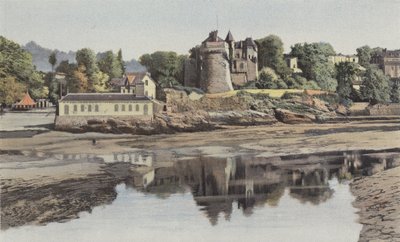 Pornic, Het oude kasteel en de haveningang door French Photographer