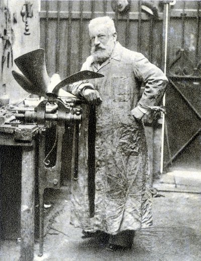 Portret van Fernand Forest (1851 - 1914), Franse uitvinder (motor, auto-onderdelen...) - fotografie door French Photographer