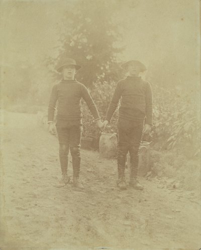 Portret van Michel Monet en Jean-Pierre Hoschede door French Photographer