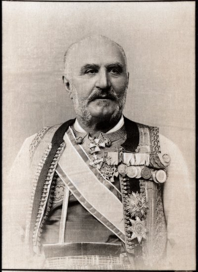Portret van Nicolas 1er (1841-1921), Prins van Montenegro door French Photographer