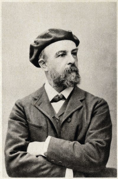 Portret van Odilon Redon (1840-1916), Franse schilder. Fotografie door French Photographer
