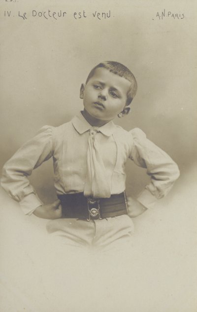 Portret van een kleine jongen door French Photographer