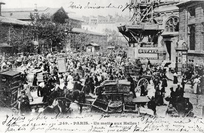 Ansichtkaart van Les Halles, Parijs, voor 1914 door French Photographer