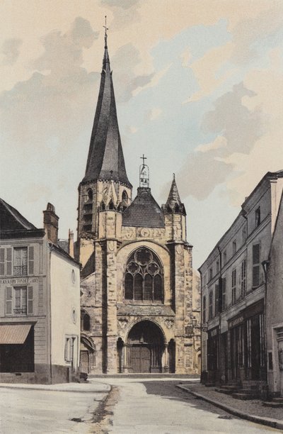 Puiseaux, Kerk, Westaanzicht door French Photographer