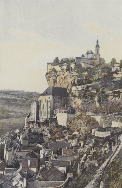 Rocamadour, De rots en de stad, Uitzicht N door French Photographer