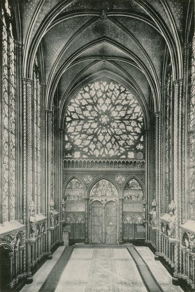Roosvenster in de Sainte-Chapelle door French Photographer