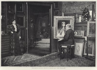 Rose Caron poseert voor haar portret door Leon Bonnat door French Photographer