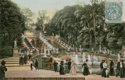 Saint-Cloud - watervallen gebouwd ter ere van Lodewijk XIV door Antoine Le Pautre en Jules Hardouin Mansart door French Photographer