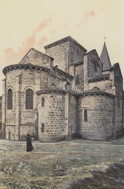 Saint-Désiré, Kerk, Zijkant van de apsis door French Photographer