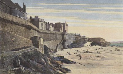 Saint-Malo, De wallen, westelijk deel (13e eeuw) door French Photographer