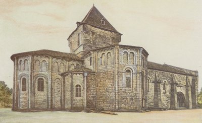 Saint-Maurice, Kerk, Geheel N door French Photographer
