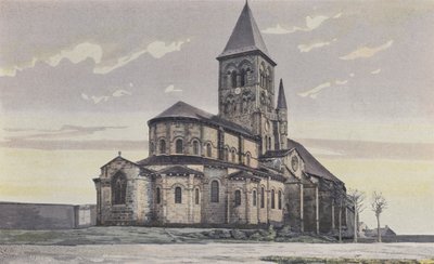 Saint-Menoux, Kerk, Noordoostaanzicht door French Photographer