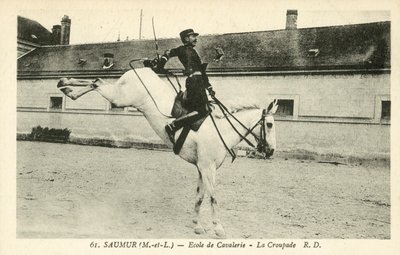 Saumur, Ruiterschool, De Croupade door French Photographer