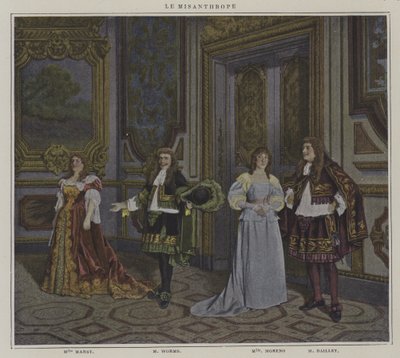 Scène uit een productie van Le Misanthrope, door Molière door French Photographer