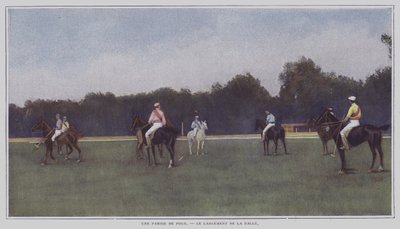 Begin van een polowedstrijd door French Photographer