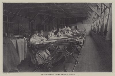 Studentenwerkplaats in de Beauvais Tapestry Manufacture, Frankrijk door French Photographer