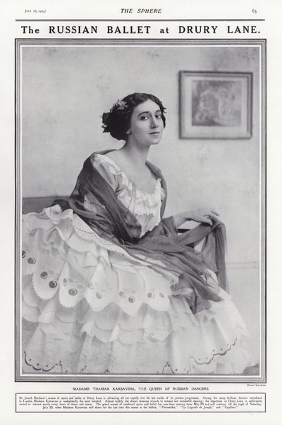 Tamara Karsavina, Russische ballerina door French Photographer
