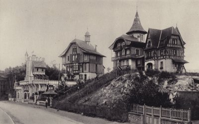 Het Zwitserse Dorp en de rue Saint-Jean, Le Touquet, in 1893 door French Photographer